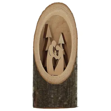 Kerstfiguur in boomschors H 12 cm x 6 cm