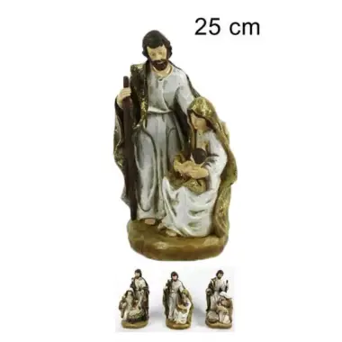 Nativité dorée de 25 cm 3 modèles assortis
