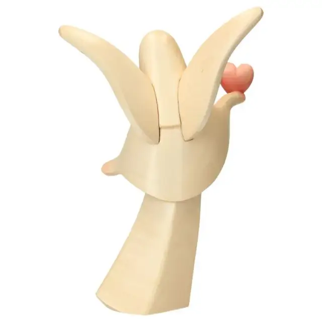 Ange En Bois Sculpte 25 cm Alabaster