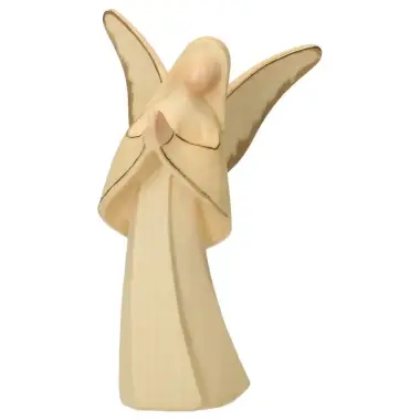 Ange En Bois Sculpte 11cm Alabaster