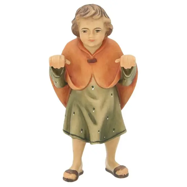 Young sheperd : Wood carved christmas nativity Ulrich 15 cm (5,9 inches)