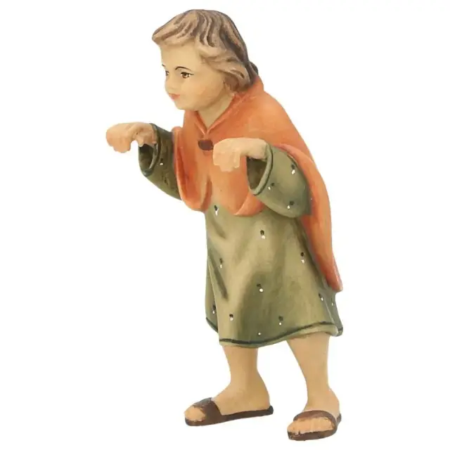 Young sheperd : Wood carved christmas nativity Ulrich 15 cm (5,9 inches)
