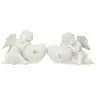 Engel met hart + strass - 4 cm - 2 / set