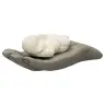 God's hand with sleeping baby angel 12 x4 cm grey