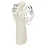 Praying angel in resin with metalic wings 7,5 x 12 cm