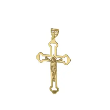 Croix or 9 carats avec Christ 37 mm 1 gr