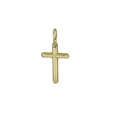Croix or 9 carats biseautée 30 mm 1.05 gr