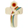 Printed wooden wall cross, 13 x 9 cm – Peace