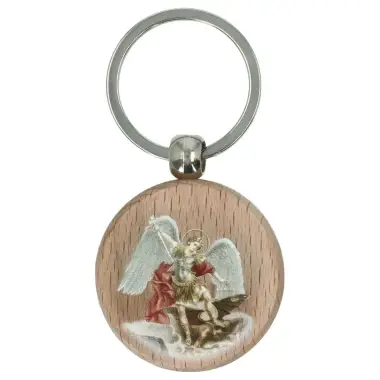 Porte-Clefs Bois naturel St Michel
