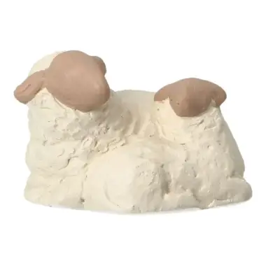 Nativity scene Onillon 10 cm stone white - Ewe with lamb