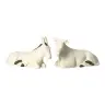 Nativity scene Onillon 10 cm stone white - Donkey and ox