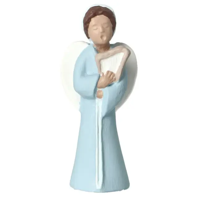 Sand nativity scene Pierreline 8 cm polychrome - Lyre angel