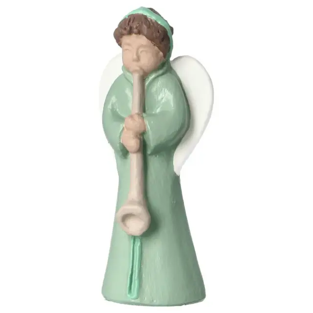 Sand nativity scene Pierreline 8 cm polychrome - Flute angel