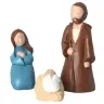 Sand nativity scene Pierreline 8 cm polychrome - Holy Family