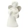 Ange avec ailes / coeur - Résine blanche