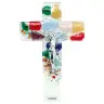Kruisbeeld glas 16 cm