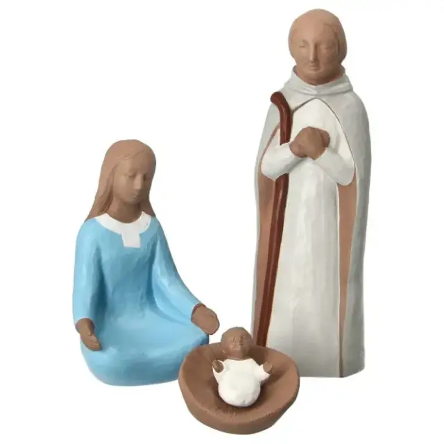 Crèche Nuit de Lumière 20 cm - Sainte Famille couleur