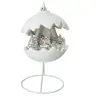 Christmas nativity in a white ceramic christmasball + light