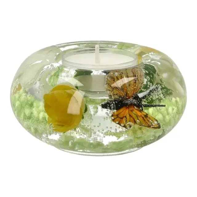 Bougeoir/chauffe-Plat ufo papillon jaune