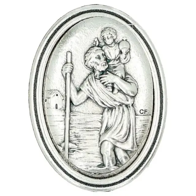 Médaille aimantée St Christophe Ov 33 mm