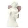 Ange avec ailes / coeur / rose - Résine blanche