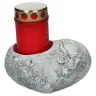 Grafsteen / Hart - 16.5 cm - steengrijs