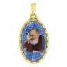 Médaille 25 mm Ov - St P Pio - Métal Doré
