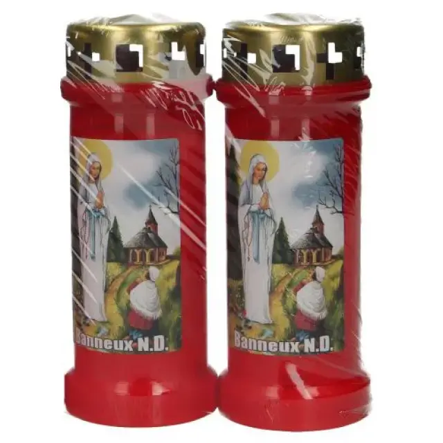 Set de 2 Bougies App. Banneux / rouge