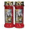 Set de 2 Bougies App. Banneux / rouge
