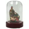 Heilige Familie van 8 cm in een glazen stolp van 13 cm