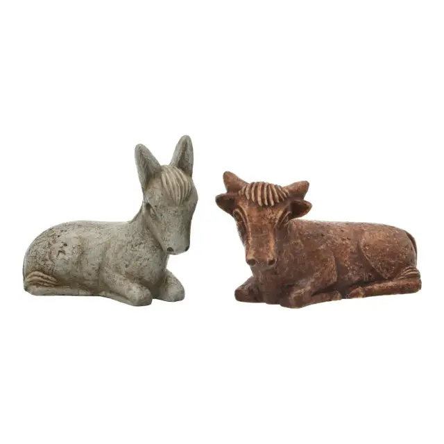Donkey and ox – 8 cm – Colour