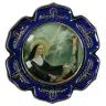 Médaille Aimantée Ste Rita Email Bleu 35 Mm
