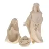 Ste Famille pour personnages de crèche de 16 cm bois naturel