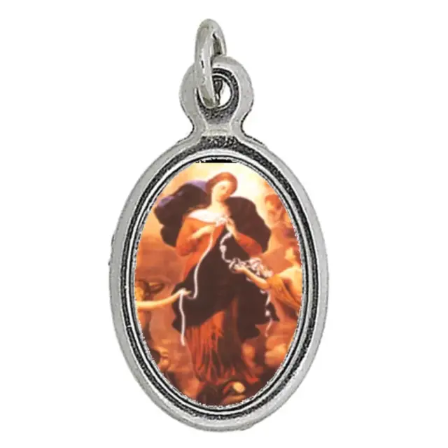 Medaille 25 mm Ov Maria die de knopen ontwart