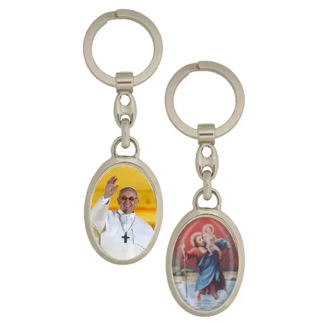 key ring Pope Francis / St Christopher
