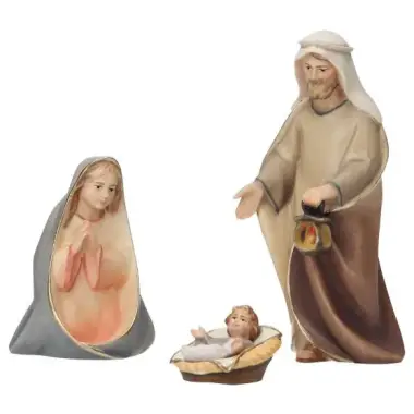 Sainte Famille : crèche de Noël en bois Komet 12 cm