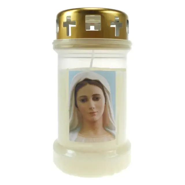 Kaars 3D / KK / wit / Medjugorje