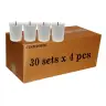 Karton met 120 Kaarsen Model n° 36 WIT - 4/Set - 30Sets/Ktn