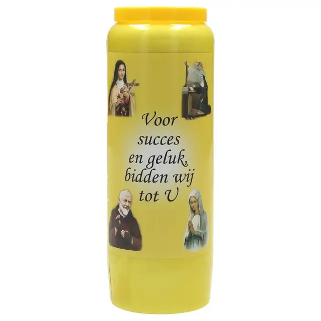 9 days candle / yellow / Voor success in geluk