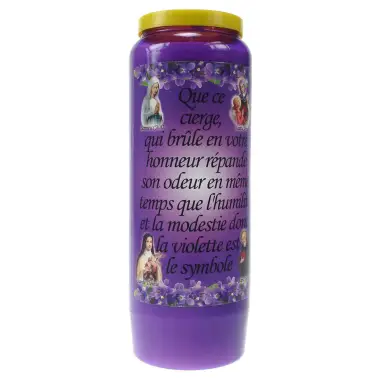 9 days candle / purple / violet perfume "humility and modesty"