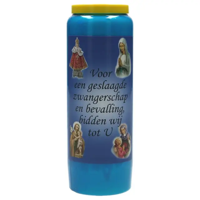 9 days candle / blue / Maternity, Birth ... Dutch