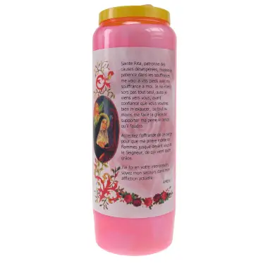 9 days candle / pink / pink perfume / St Rita prayer