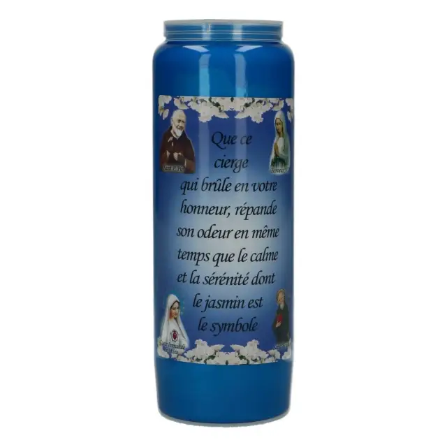 9 days candle / blue / perfume of jasmine "calm"