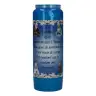9 days candle / blue / perfume of jasmine / Dutch text "calm"
