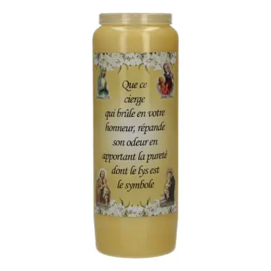 9 days candle / yellow / perfume lily "purity"