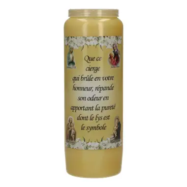 Neuvaine / jaune / parfum de lys "pureté"