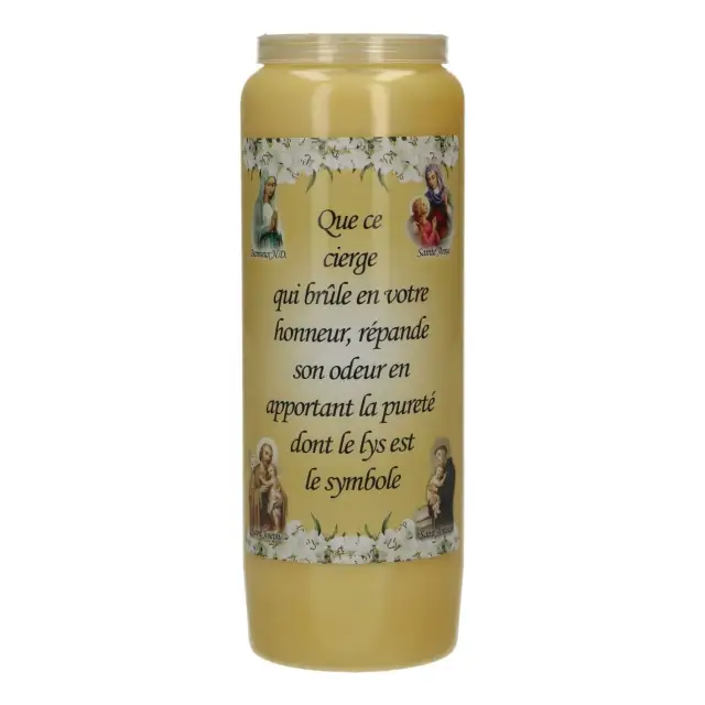 Neuvaine / jaune / parfum de lys "pureté"