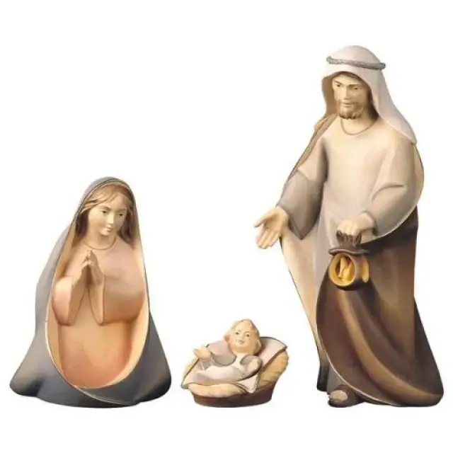 Holy Family4 Pieces for a 10 cm nativity Color