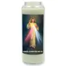 Neuvaine en verre / blanc / Christ Miséricordieux