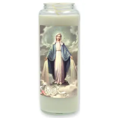 Neuvaine en verre / blanc / Miraculeuse